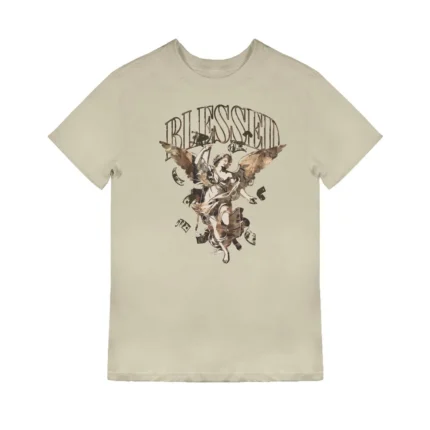 Camo Blessed Angel T Shirt g