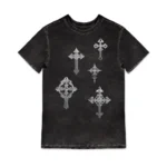 Metallic Multi Crosses T Shirt