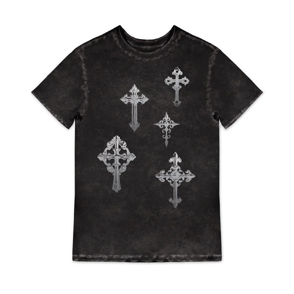 Metallic Multi Crosses T Shirt Metallic Multi Crosses T Shirt