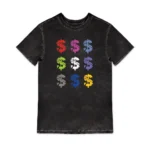Multicolor Dollar Sign T Shirt